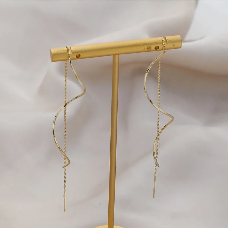 Long Tassel Threader Earrings for Women | DRIP YOUR STYLE