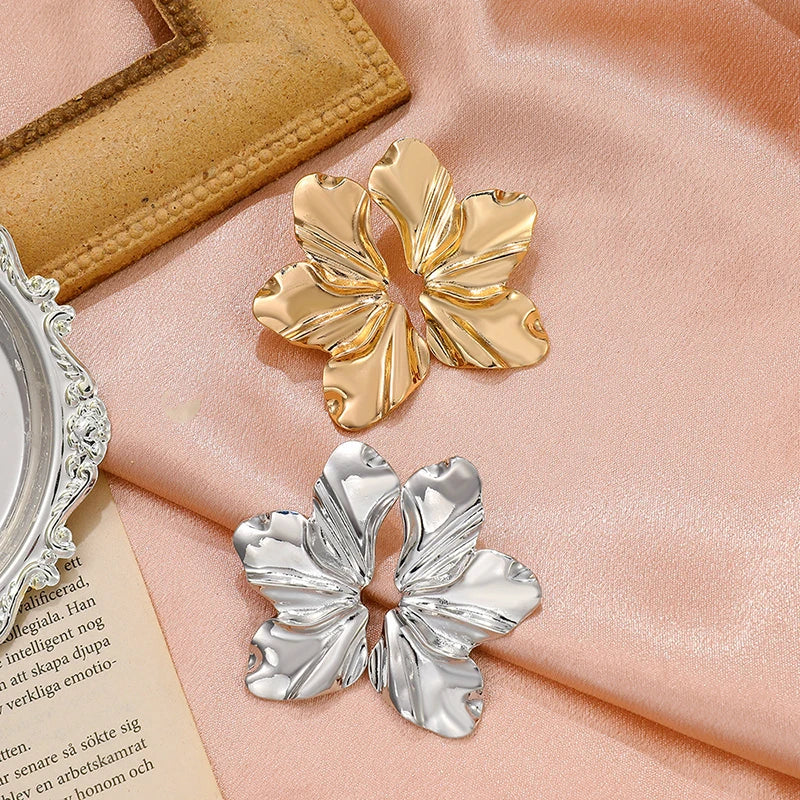Gold Flower Earrings