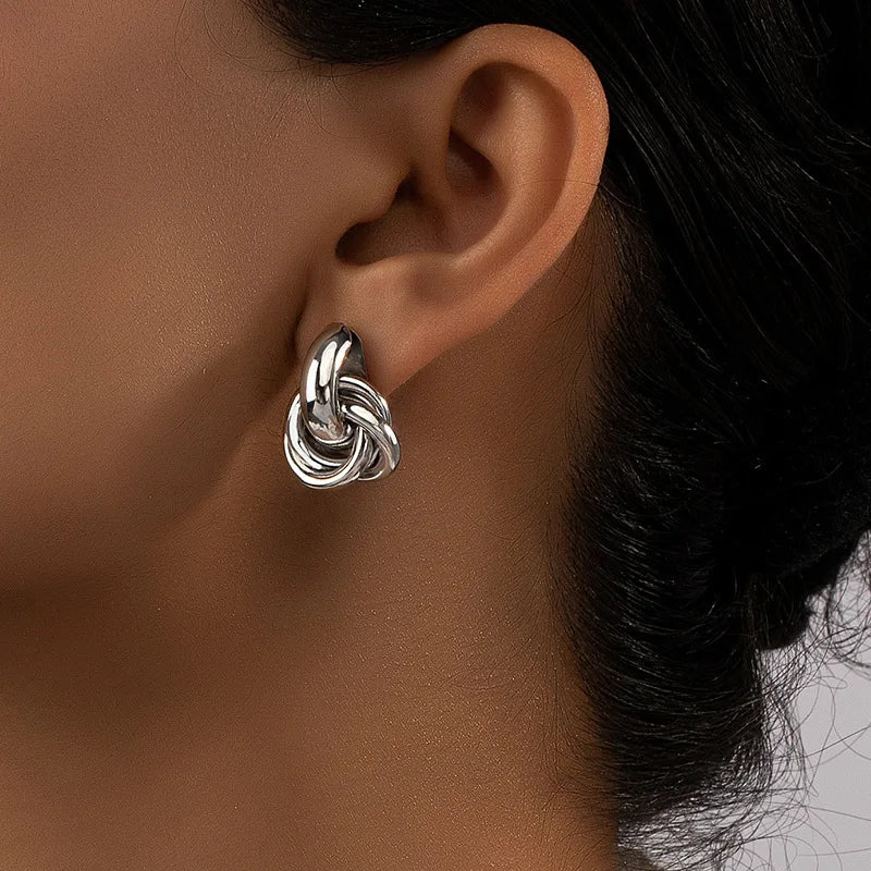 Gold Double Hoop Earrings